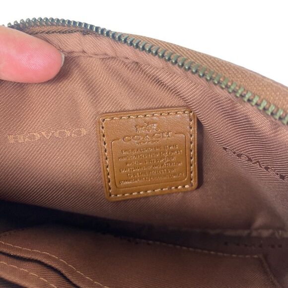 Coach Saddie All Stud Grommets Pouch small crossbody brown suede - Picture 16 of 16